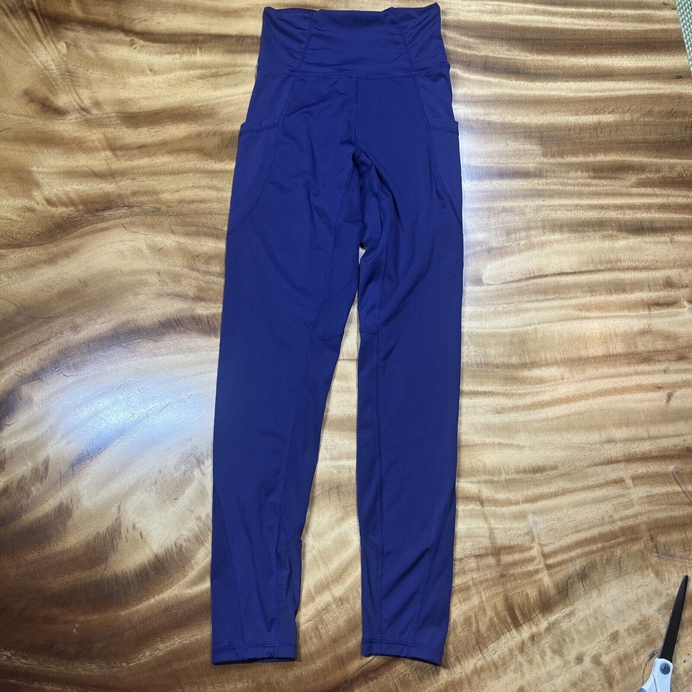 P'TULA Women's S Blue Purple Crystal Driven For More Legging Activewear Gym